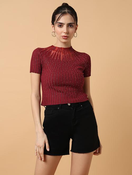 women short sleeve self-designed crop top - 21515077 - Very Small Image - 1