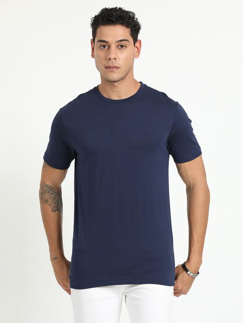 men round neck plain t-shirt - 21518275 - Very Small Image - 1