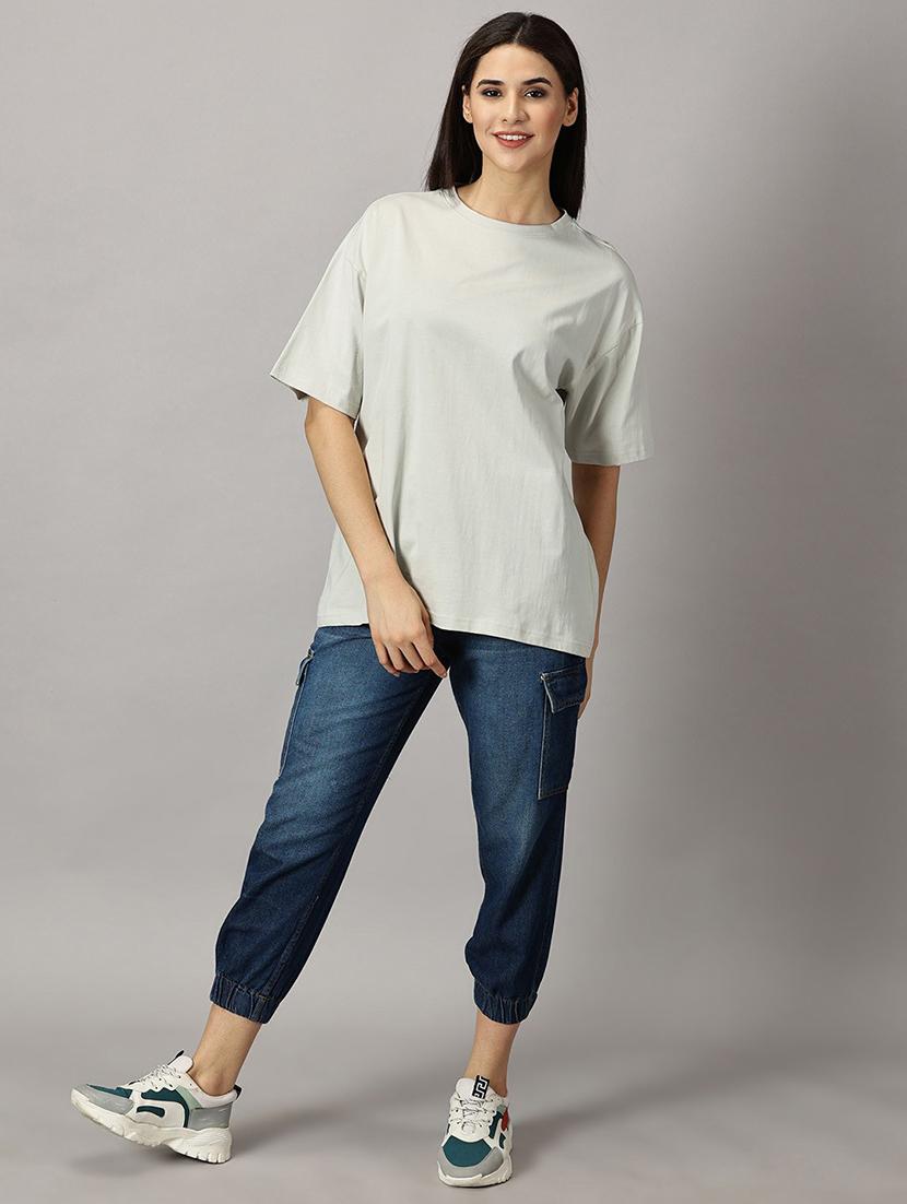 women pack of 2 solids oversized t-shirts - 21518793 - Zoom Image - 2
