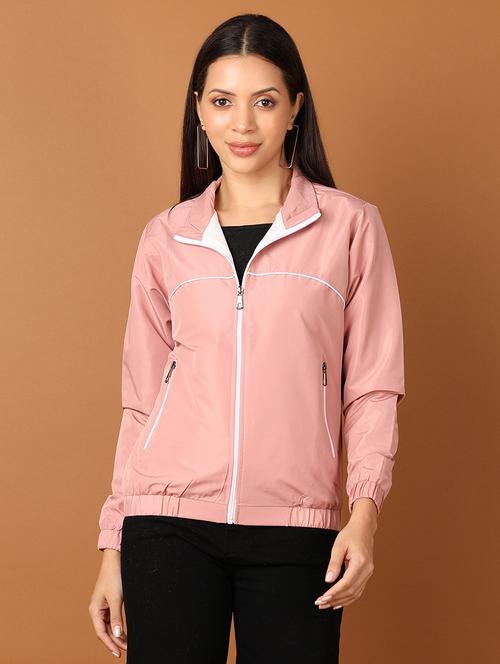 women solid long sleeve windcheater jacket - 21519211 - Very Small Image - 1