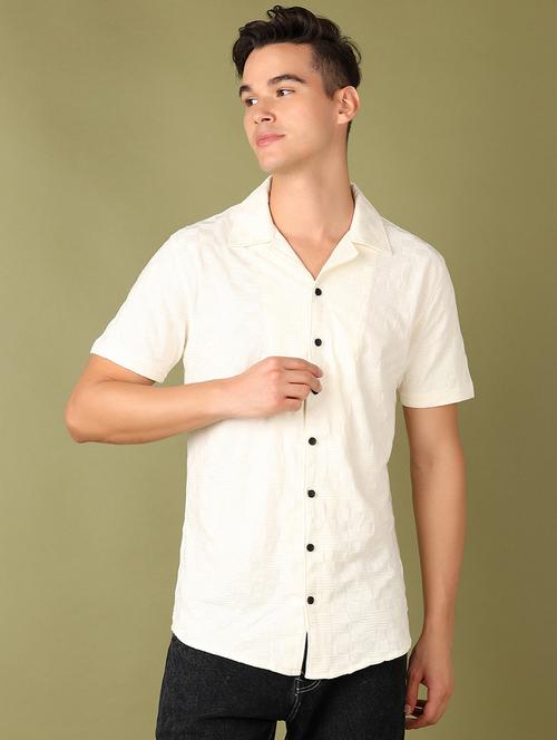 men self design short sleeve casual shirt - 21519368 - Very Small Image - 1