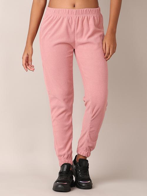 women pink solid joggers - 21519375 - Very Small Image - 1