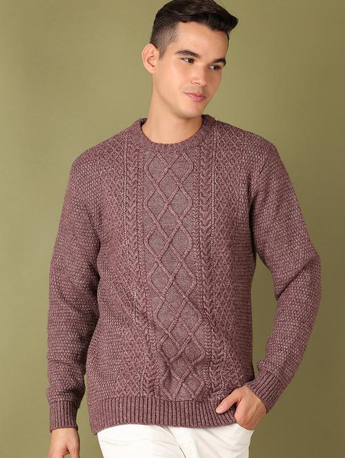 men self design long sleeve regular fit pullover - 21519377 - Very Small Image - 1