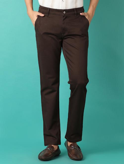 men mid rise solid chinos - 21519587 - Very Small Image - 1