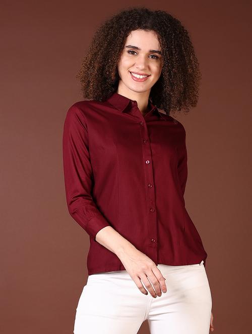 women solid collared regular shirt - 21519907 - Very Small Image - 1