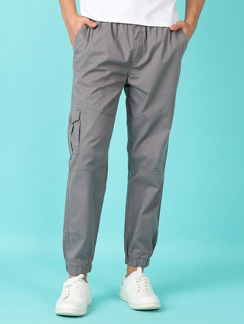 men solid regular fit cargo - 21520024 - Very Small Image - 1