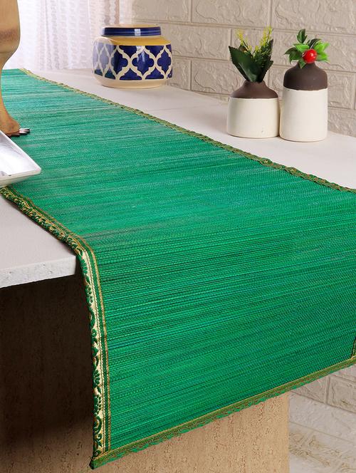 silpakarman bamboo table runner - green  ( set of 01) - 21520692 - Very Small Image - 1