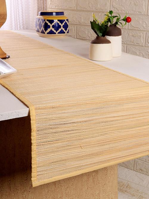 silpakarman bamboo table runner - beige  ( set of 01) - 21520698 - Very Small Image - 1