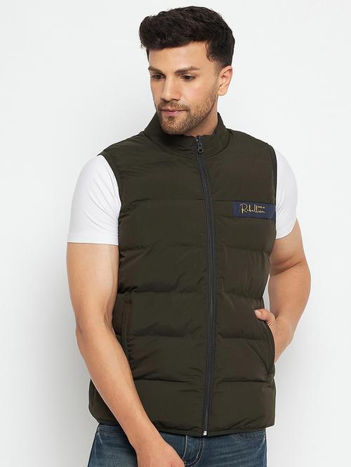 men green solid quilted jacket - 21520973 - Very Small Image - 1