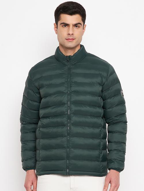 men solid long sleeve quilted jacket - 21521013 - Very Small Image - 1