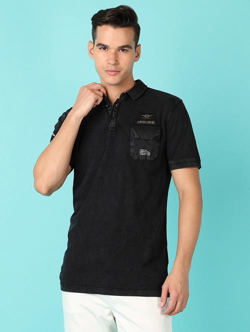 men short sleeves plain polo t-shirt - 21521343 - Very Small Image - 1