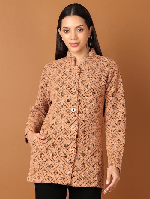 women self designed long sleeve cardigan - 21522825 - Very Small Image - 1