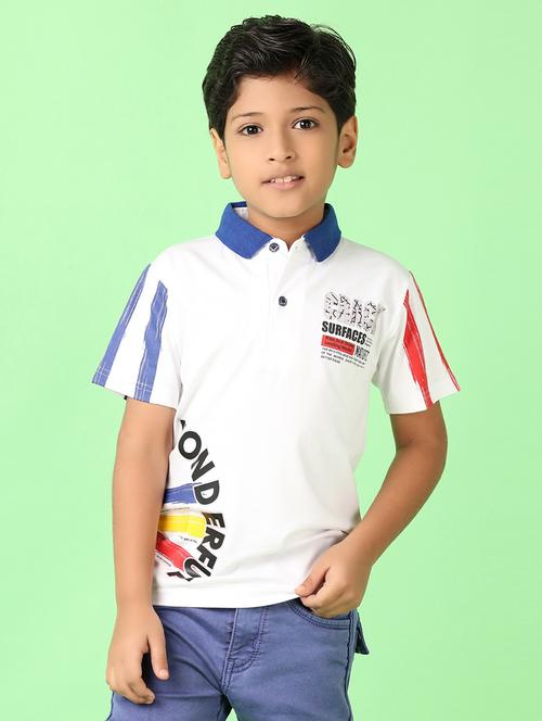 boys short sleeves printed polo t-shirt - 21522870 - Very Small Image - 1