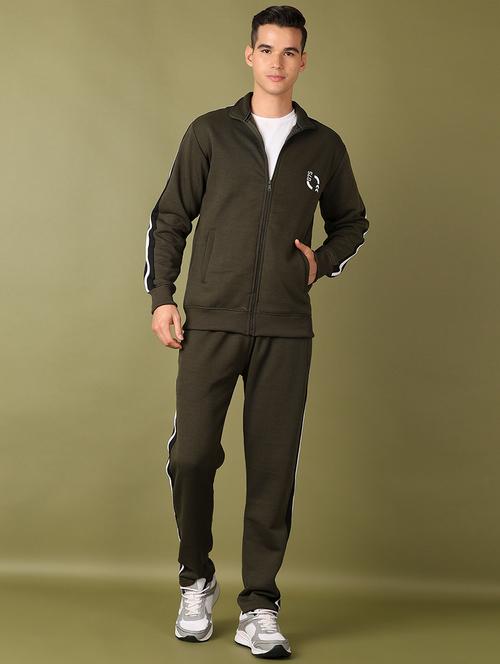 men solid long sleeve full length track suit - 21522956 - Very Small Image - 1