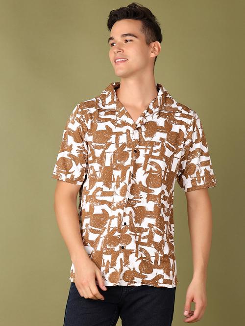 men printed short sleeve casual shirt - 21522961 - Very Small Image - 1