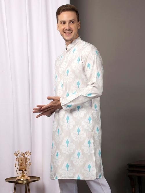 men printed long sleeves kurta - 21523363 - Very Small Image - 1