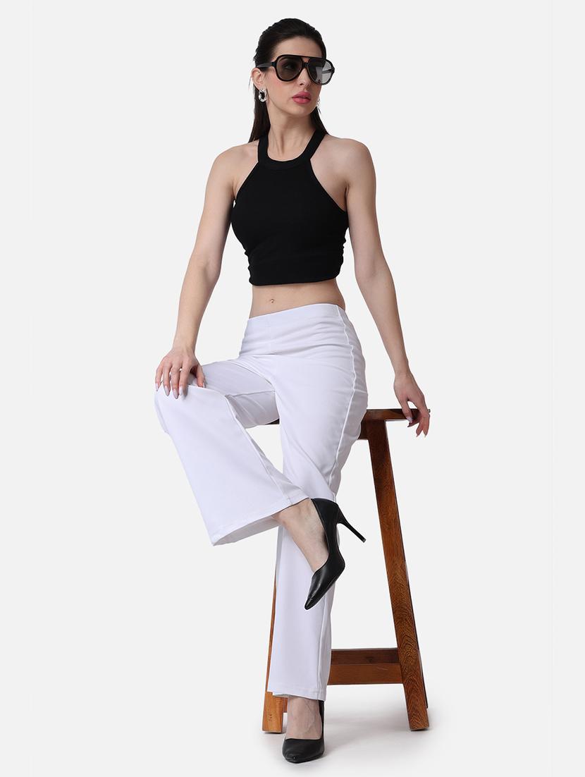 women solid relaxed fit wide leg trouser - 21523494 - Zoom Image - 5