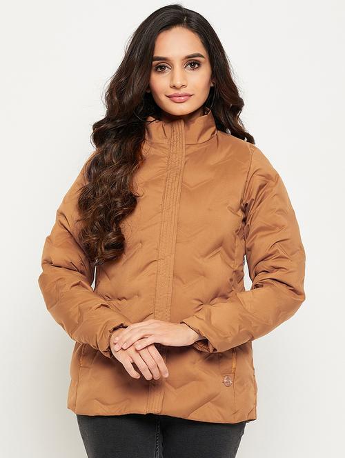 women solid long sleeves bomber jacket - 21523547 - Very Small Image - 1