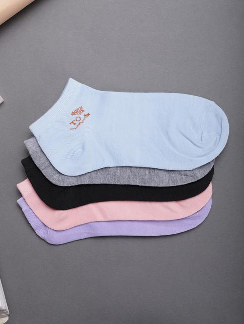 women pack of 5 ankle length socks - 21523886 - Very Small Image - 1