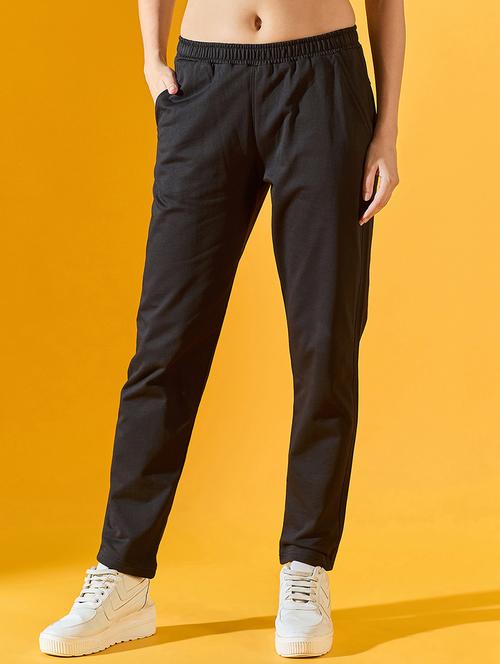 women black fleece track pant - 21524008 - Very Small Image - 1
