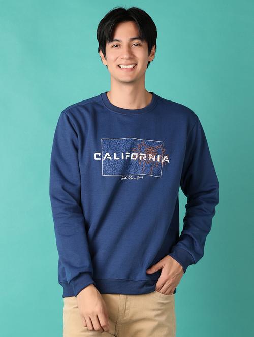 men long sleeves front print sweatshirt - 21524126 - Very Small Image - 1