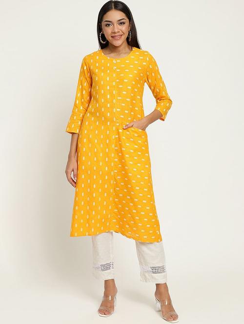 women three quarter sleeve a-line kurta - 21525838 - Very Small Image - 1