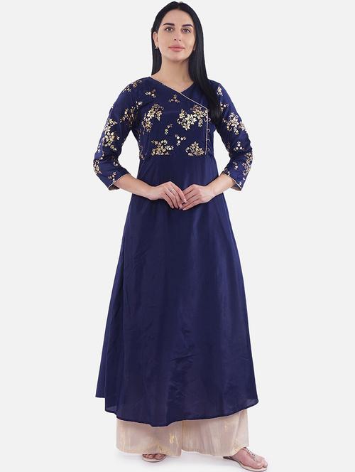 women self design v neck a-line kurta - 21526167 - Very Small Image - 1
