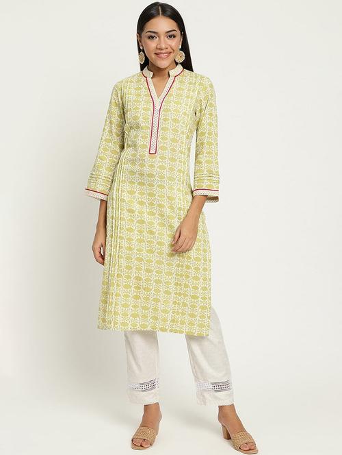 women printed mandarin neck straight kurta - 21526222 - Very Small Image - 1