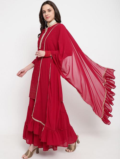 women kurta sharara set with dupatta - 21526528 - Very Small Image - 1