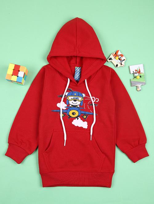 boys graphic printed long sleeve hooded sweatshirt - 21527320 - Very Small Image - 1