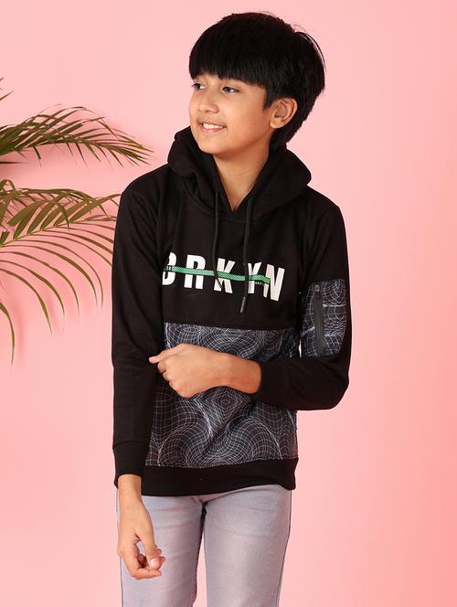 boys printed long sleeve hooded sweatshirt - 21527321 - Very Small Image - 1