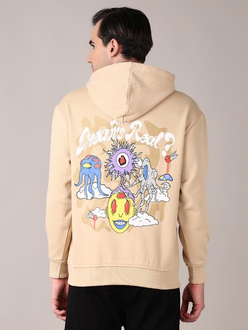 men front & back print long sleeve hooded sweatshirt - 21527342 - Very Small Image - 1