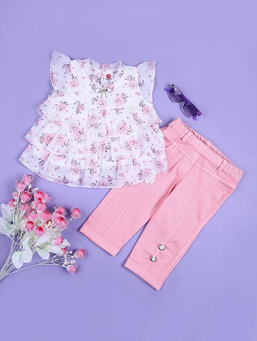 kids printed cotton twin set - 21527463 - Very Small Image - 1