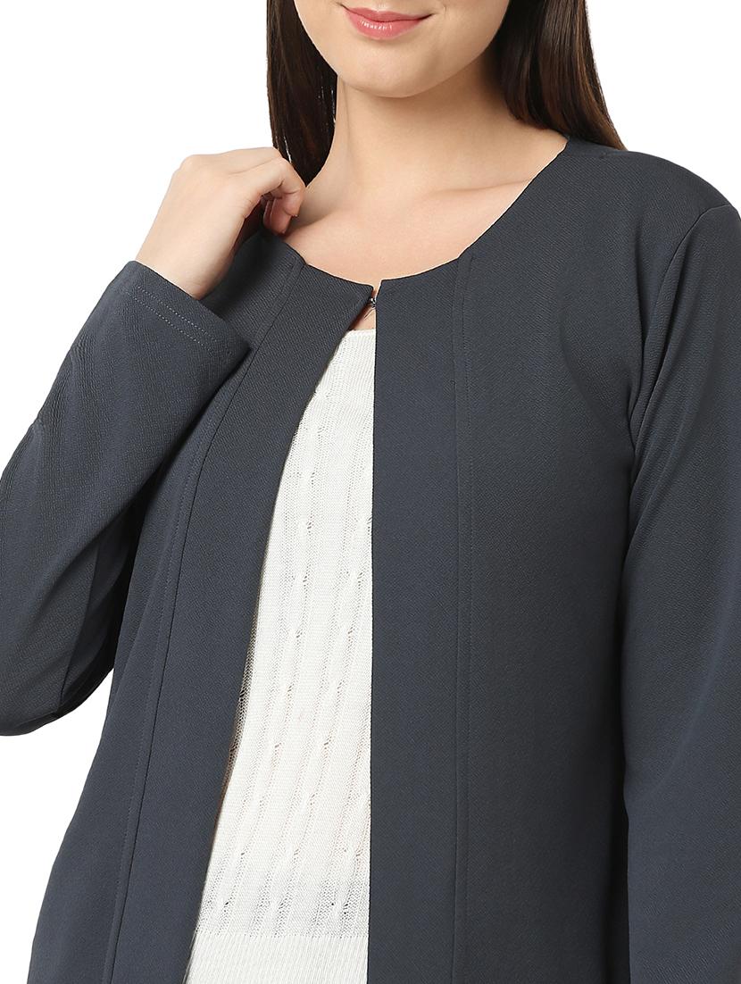 women solids long sleeves shrug - 21527991 - Standard Image - 5