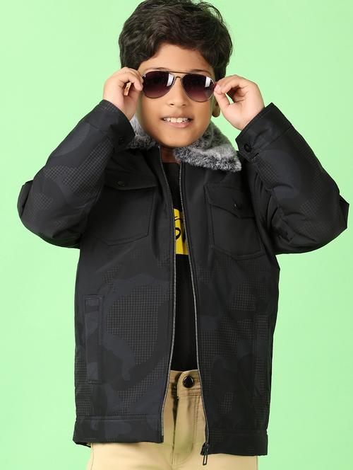 boys printed long sleeve bomber jacket - 21528578 - Very Small Image - 1