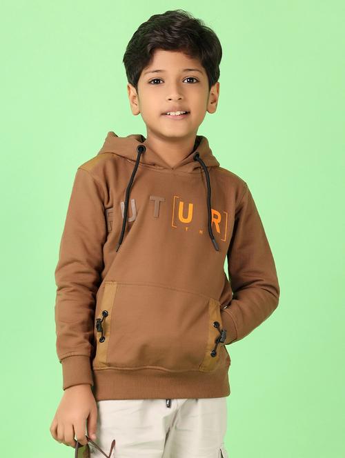 boys typographic long sleeve hooded sweatshirt - 21528775 - Very Small Image - 1