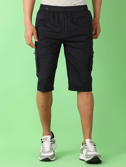 men mid rise solid cargo style three - fourth - 21528814 - Very Small Image - 1