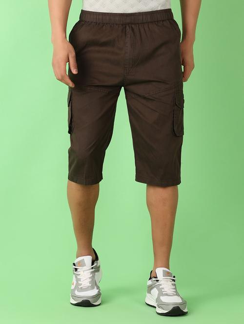 men mid rise solid cargo style three - fourth - 21528815 - Very Small Image - 1