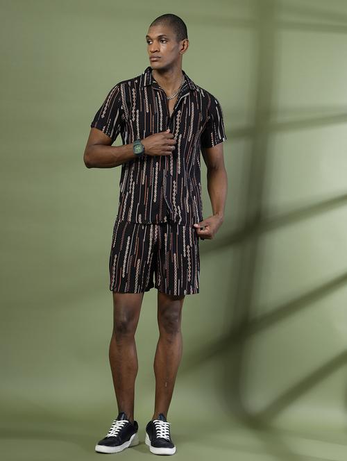 men printed shorts & shirt co-ord set - 21529636 - Very Small Image - 1