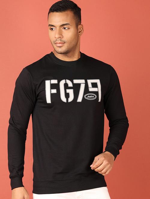 men long sleeves chest print sweatshirt - 21529844 - Very Small Image - 1