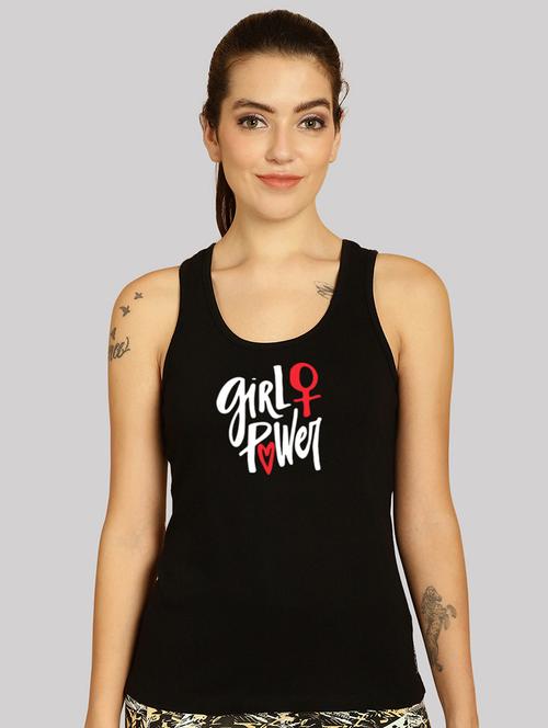 women sleeveless typographic tank top  - 21529990 - Very Small Image - 1