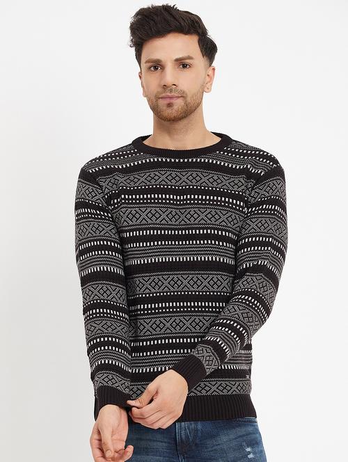 men long sleeve self-designed pullover - 21530246 - Very Small Image - 1