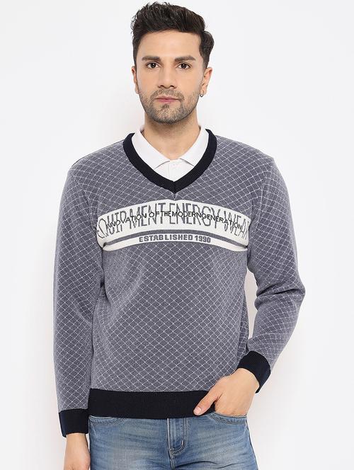 men long sleeve self-designed pullover - 21530309 - Very Small Image - 1