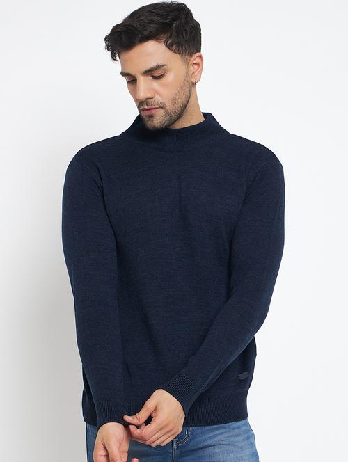 men solid long sleeve pullover sweater - 21530382 - Very Small Image - 1