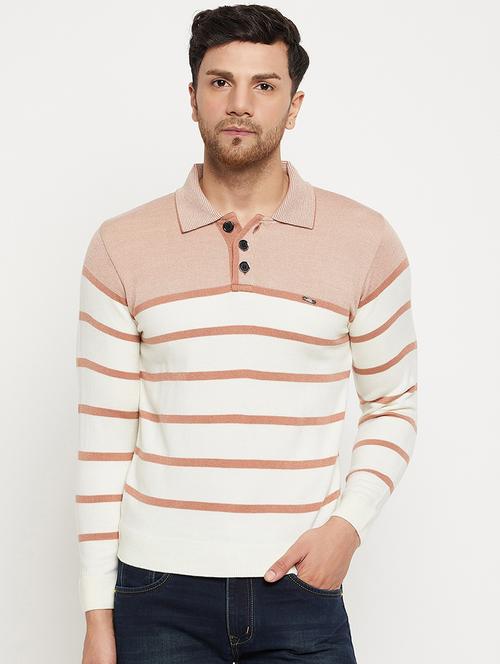 men striped long sleeve pullover sweater - 21530447 - Very Small Image - 1