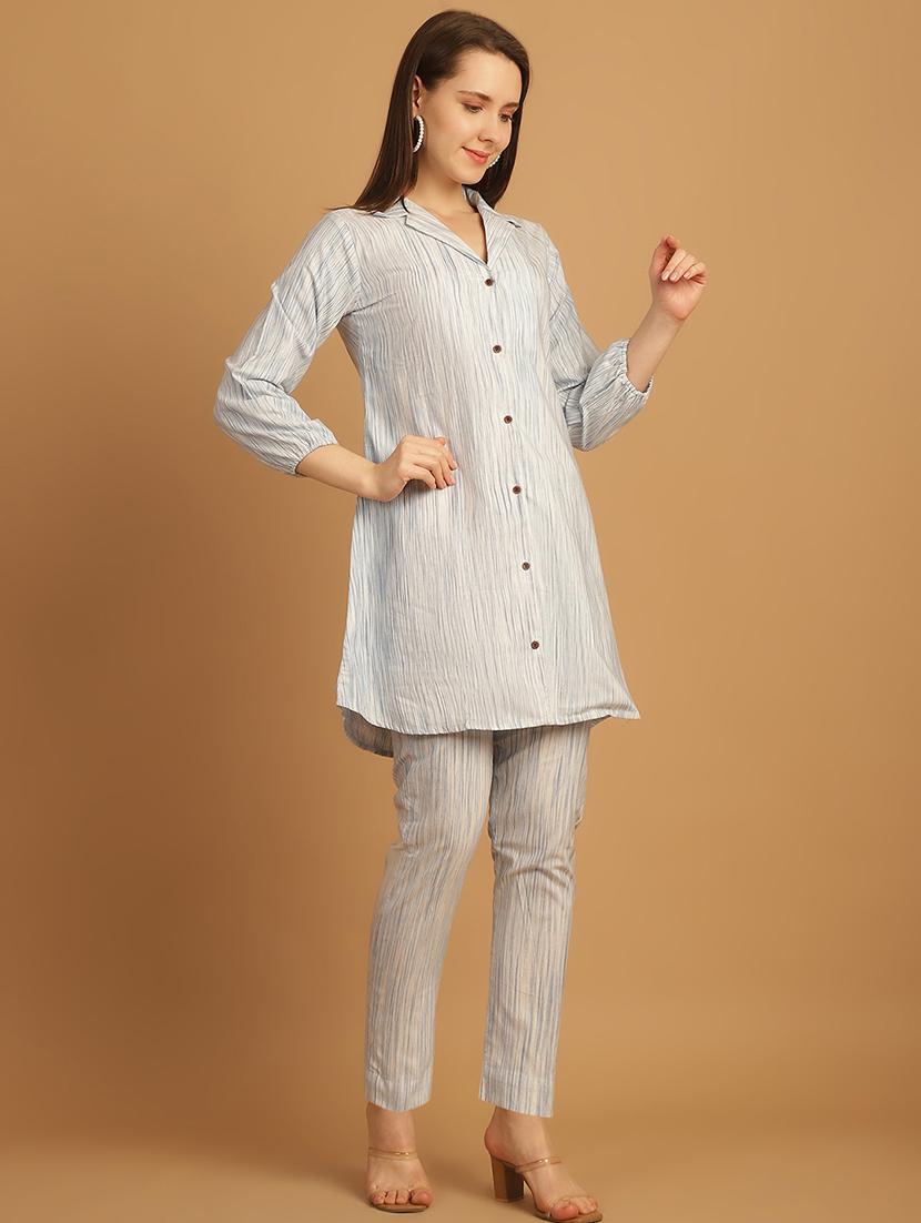 women blue self-designed co-ord set - 21531126 - Zoom Image - 4