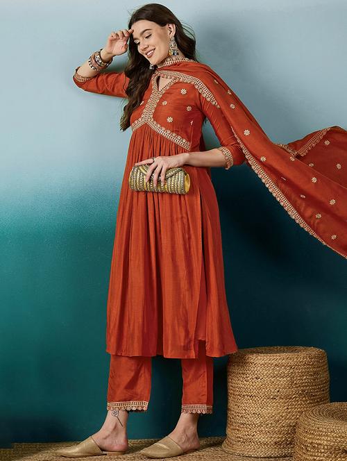 women kurta pant set with dupatta - 21531283 - Very Small Image - 1