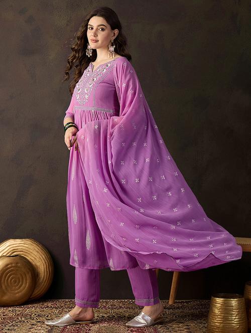 women kurta pant set with dupatta - 21531304 - Very Small Image - 1