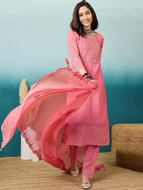 women kurta pant set with dupatta - 21531307 - Very Small Image - 1