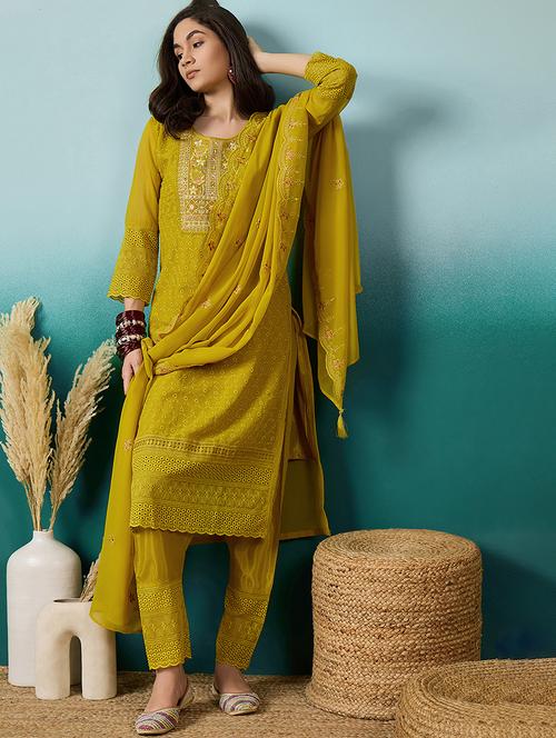 women kurta pant set with dupatta - 21531308 - Very Small Image - 1